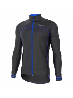 Pánska zateplená cyklistická bunda FDX 1310 čierno-modrá