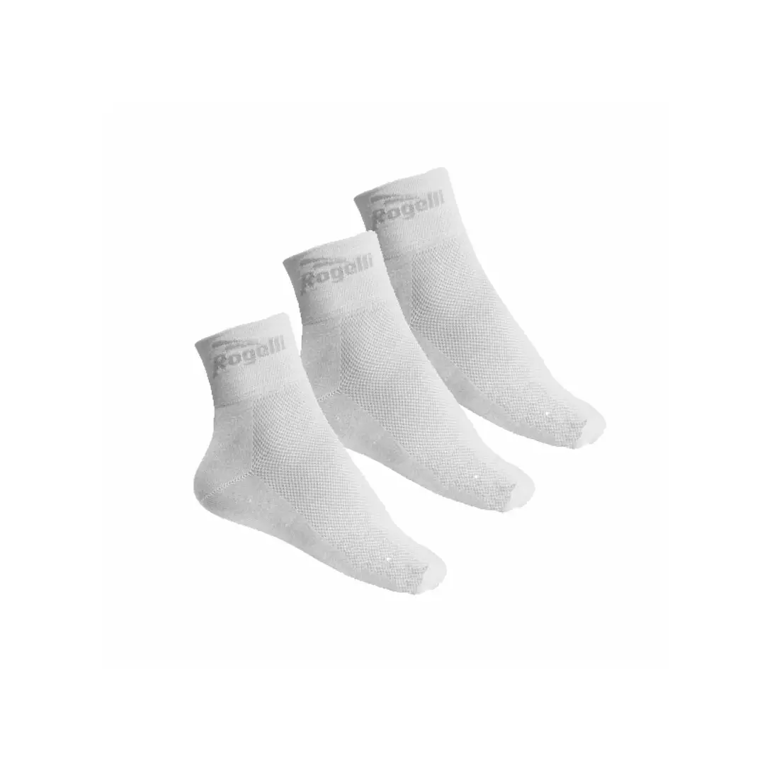 ROGELLI 3-pack cyklistické športové ponožky PROMO biely