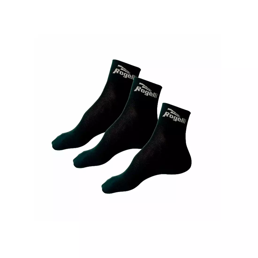 ROGELLI 3-pack cyklistické športové ponožky PROMO čierna