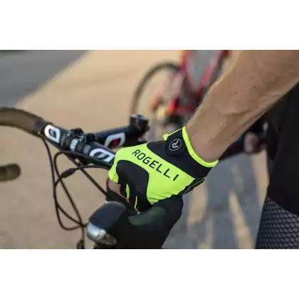 ROGELLI Arios Fluor cyklistické rukavice, žlté