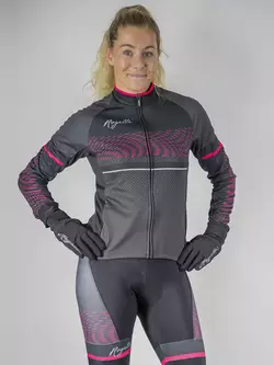 ROGELLI BELLA dámsky cyklistický dres, čierno-sivo-ružový