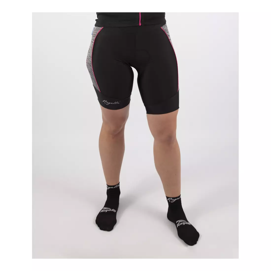 ROGELLI CAROU 3.0 dámske cyklistické šortky čierno-šedo-ružové 010.258