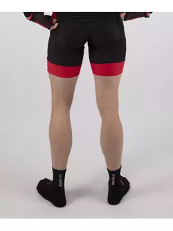 ROGELLI RAPID cyklistické kraťasy so trakmi, čiernočervené