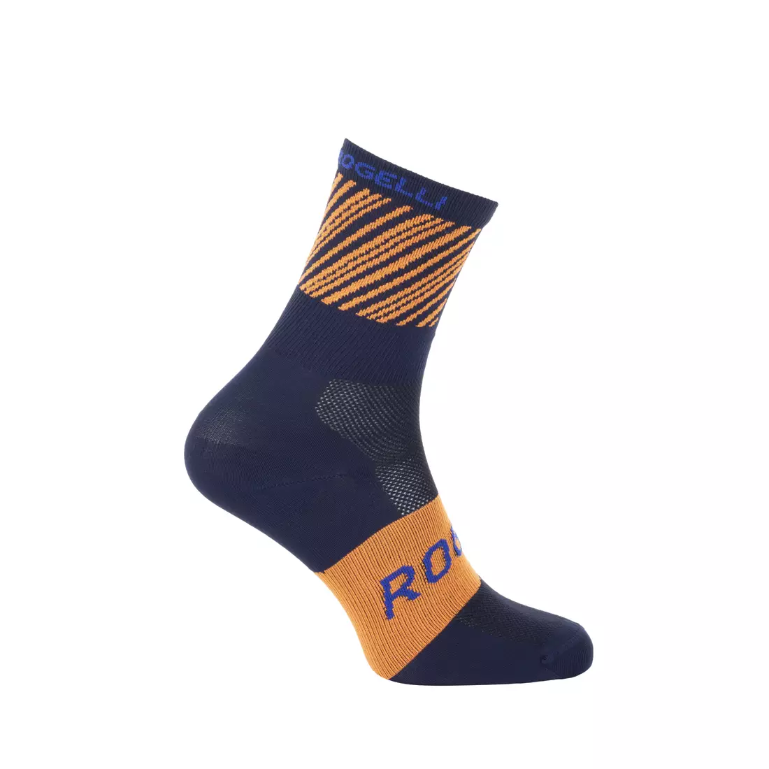ROGELLI RITMO cyklistické športové ponožky, oranžová tmavomodrá