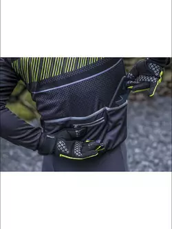 ROGELLI RITMO ľahko izolovaná cyklistická bunda, čierna-fluór žltá