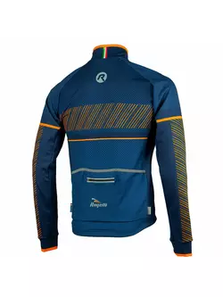 ROGELLI RITMO ľahko zateplená cyklistická bunda, tmavomodrá-fluo oranžová