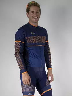 ROGELLI RITMO pánsky cyklistický dres, tmavomodro-oranžový
