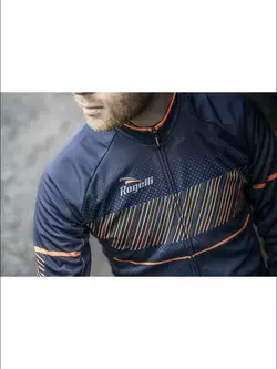 ROGELLI RITMO pánsky cyklistický dres, tmavomodro-oranžový