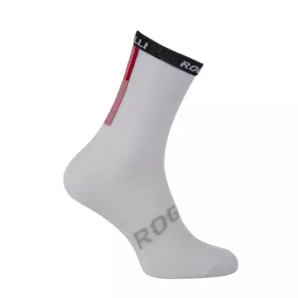 ROGELLI TEAM 2.0 cyklistické športové ponožky, biele