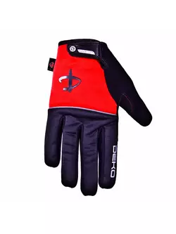 Zimné cyklistické rukavice DEKO ROST čierno-červené DKWG-0715-006A