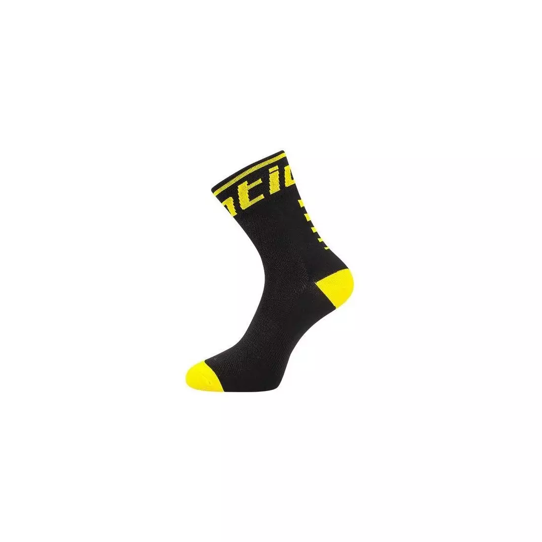 Cyklistické ponožky SANTIC čierno-žlté 6C09054Y