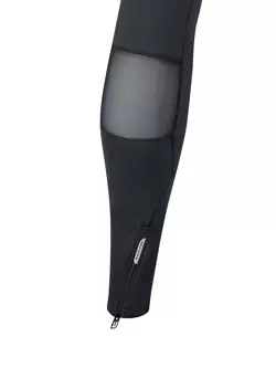 FORCE Zateplené cyklistické nohavice s trakmi F58, čierna/fluo 900425 