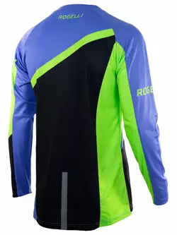 ROGELLI ADVENTURE pánsky cyklistický dres MTB modro-fluór s dlhými rukávmi 060.111