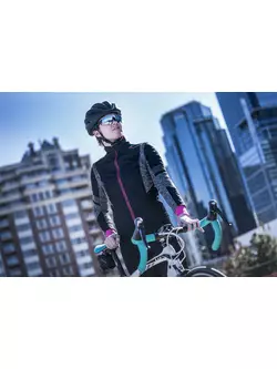 Rogelli BLISS Dámska zimná cyklistická bunda Čierna, sivá a ružová 010.310
