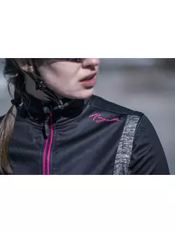 Rogelli BLISS Dámska zimná cyklistická bunda Čierna, sivá a ružová 010.310
