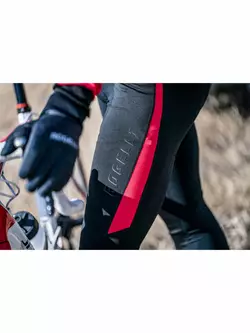 Rogelli STEALTH nezateplené cyklistické nohavice so šľapkami, Gélová stielka, červená 002.353