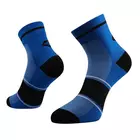 SANTIC modro-čierne cyklistické ponožky W8C09088B