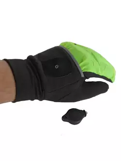 VIKING zimné rukavice, LED, prípade VERMONT 140/20/0011/64 fluór-čierna