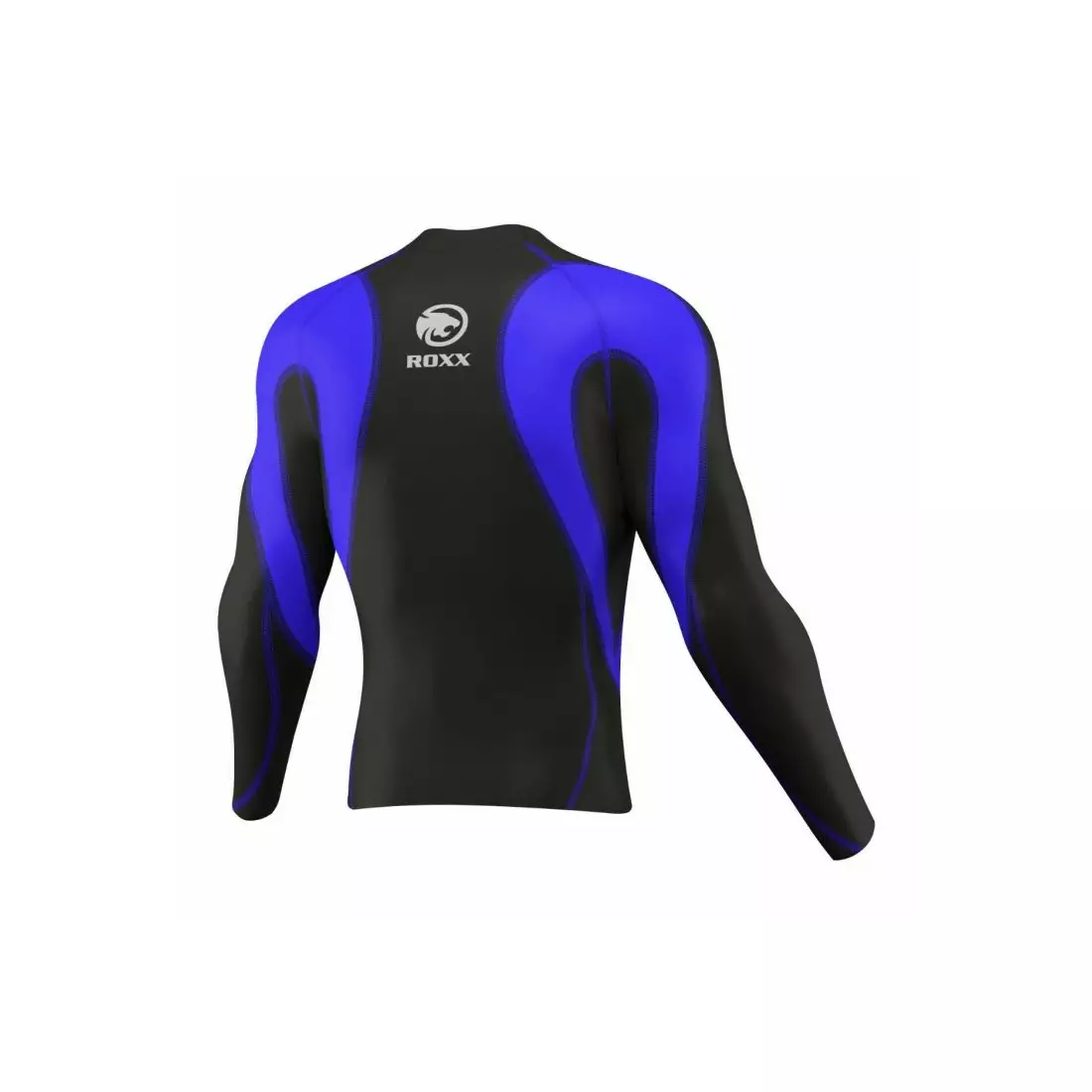 ROXX 20795 Pánska kompresná košeľa s dlhým rukávom, čierna a modrá