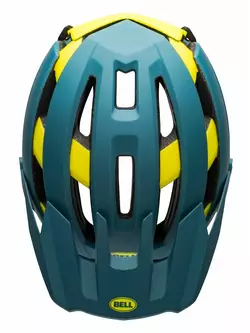 Cyklistická prilba full face BELL SUPER AIR R MIPS SPHERICAL matte gloss blue hi-viz 