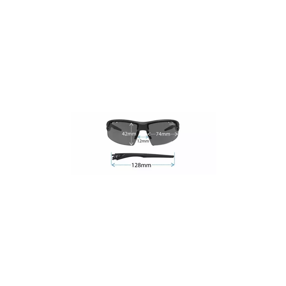TIFOSI športové okuliare s vymeniteľnými šošovkami crit matte black (Smoke, AC Red, Clear) TFI-1340100101