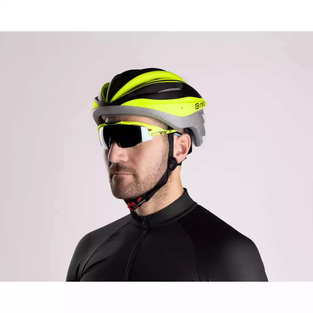 FORCE EVEREST cyklistické / športové okuliare, žlto-modrá
