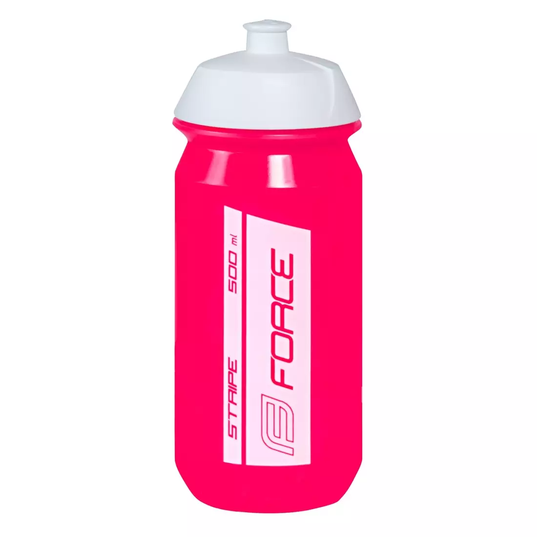 FORCE Fľaša na vodu na bicykli stripe 0,5l pink-white 251957