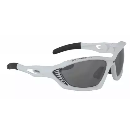 FORCE cyklistické / športové okuliare MAX čierna a biela 90982