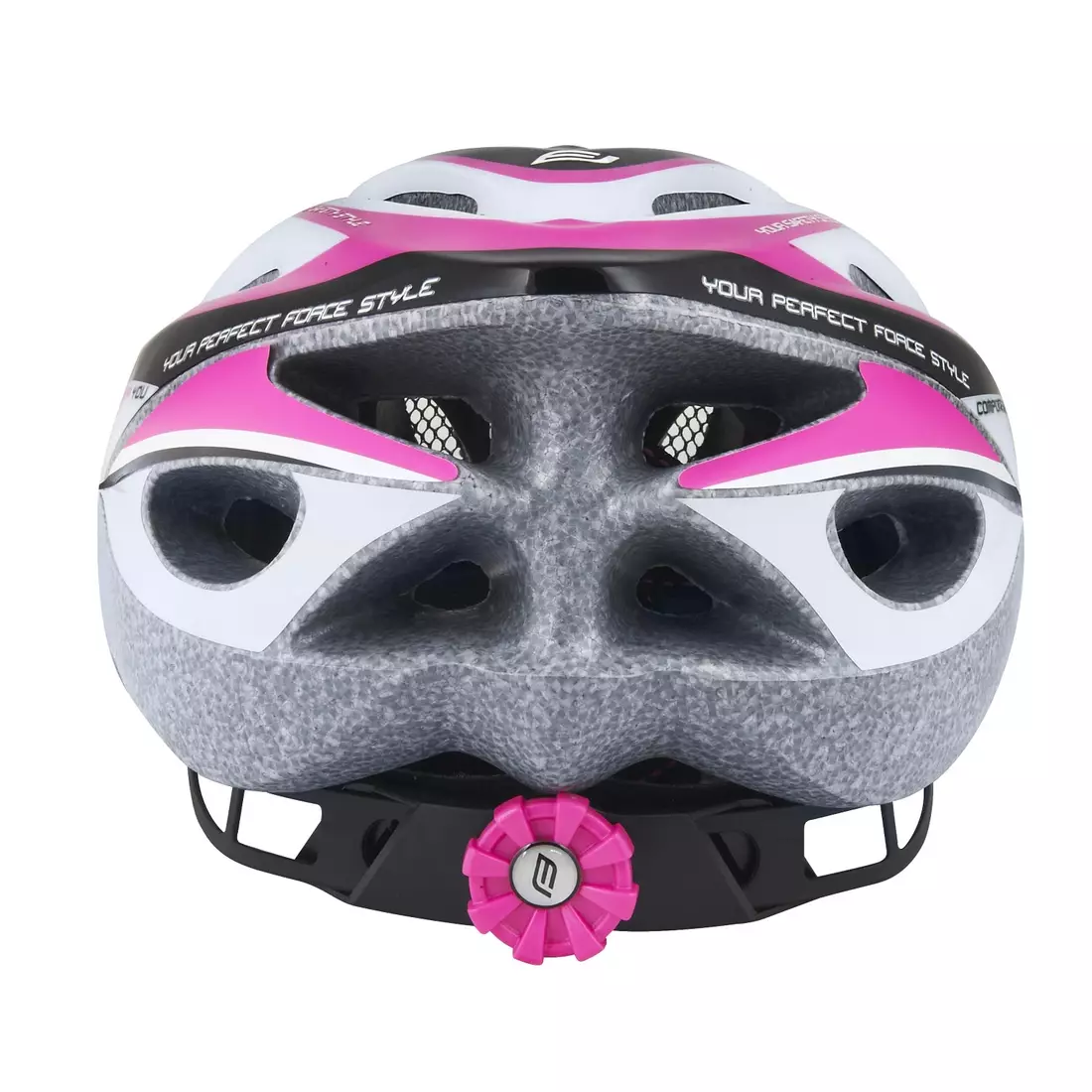 FORCE dámska cyklistická prilba Hal, ružovo-biela, 902489