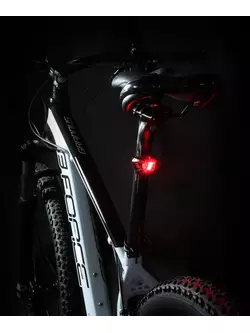 FORCE zadné svetlo na bicykel crystal 3-LEDs USB 45381