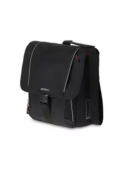 Jeden mestský bicyklový kufrík BASIL SPORT DESIGN COMMUTER BAG 18L, tablet/notebook, háčikový systém, nepremokavý polyester, black  BAS-17580