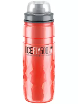 ELITE ICE FLY termo fľaša na bicykel 500 ml, červená