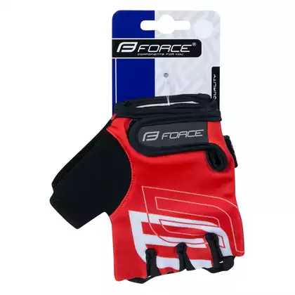 FORCE cyklistické rukavice sport red 905571-S