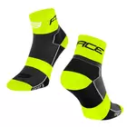 FORCE nízke cyklistické ponožky sport 3 black-fluo 9009025
