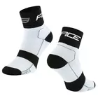 FORCE nízke cyklistické ponožky sport 3 čierna a biela 9009019