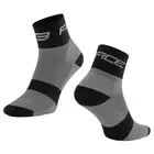 FORCE nízke cyklistické ponožky sport 3 grey-black 9009021