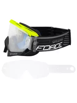 FORCE okuliare na bicykel downhill grime fluor-čierna 90893