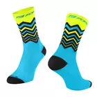 FORCE vysoké športové ponožky wave fluór-modrá 9009111