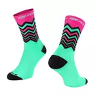FORCE vysoké športové ponožky wave ružovo-zelená 9009115
