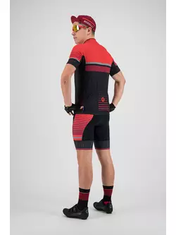 ROGELLI Hero pánske cyklistické šortky so šľapkami čierne/červené 002.238