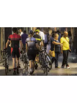 ROGELLI Hero pánske cyklistické šortky so šľapkami čierne/červené 002.238