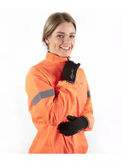 ROGELLI PROTECT dámska cyklistická bunda do dažďa fluo rózsaszín 010.407