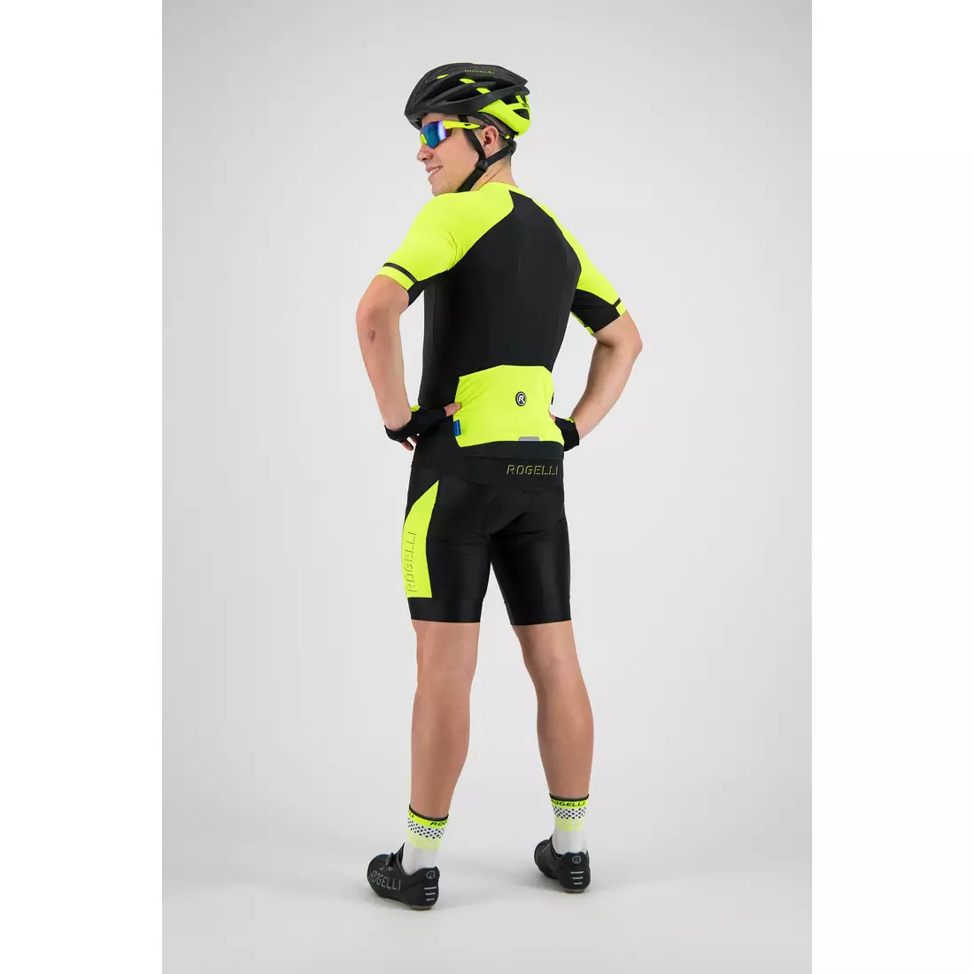 Rogelli Evo 001.093 Pánsky cyklistický dres čierna/Fluor 