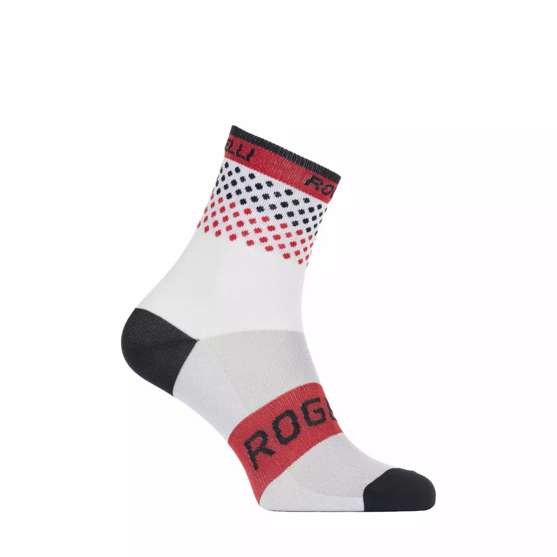 Rogelli HAPPY DOTS RCS-12 cyklistické ponožky 007.146 Biela/červená