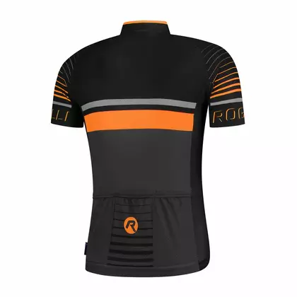 Rogelli HERO 001.264 pánsky cyklistický dres sivý / čierny / oranžový