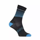 Rogelli HERO cyklistické ponožky 007.903 čierna/modrá