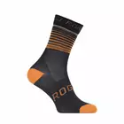 Rogelli HERO cyklistické ponožky 007.905 čierna/oranžová