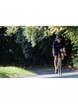 Rogelli Kalon 001.090 pánsky cyklistický dres, modrá / žltá