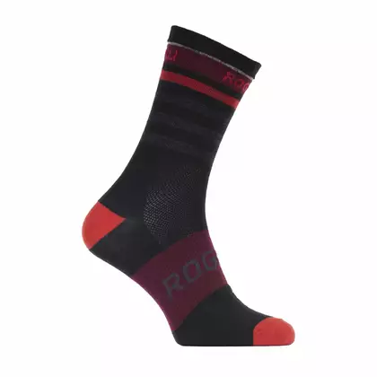 Rogelli MIDNIGHT RCS-13 Cyklistické ponožky 007.149 Čierna/červená