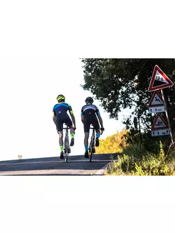 Rogelli PEAK 001.326 pánsky cyklistický dres modrý / fluór